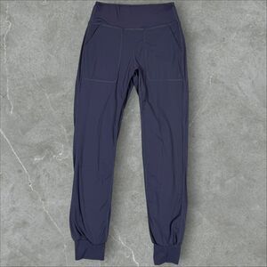 Women's Leggings Jogger Style with 2 Pockets Grey Blue - Small